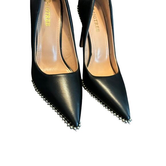 Blacktree Black Pearl Embellished Stiletto Heels sz 8 womens - Picture 4 of 14